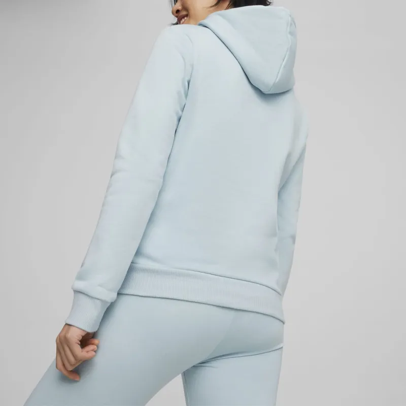 PUMA Essentials Logo FL Women's Hoodie Sweatshirt Women's Light Blue-3