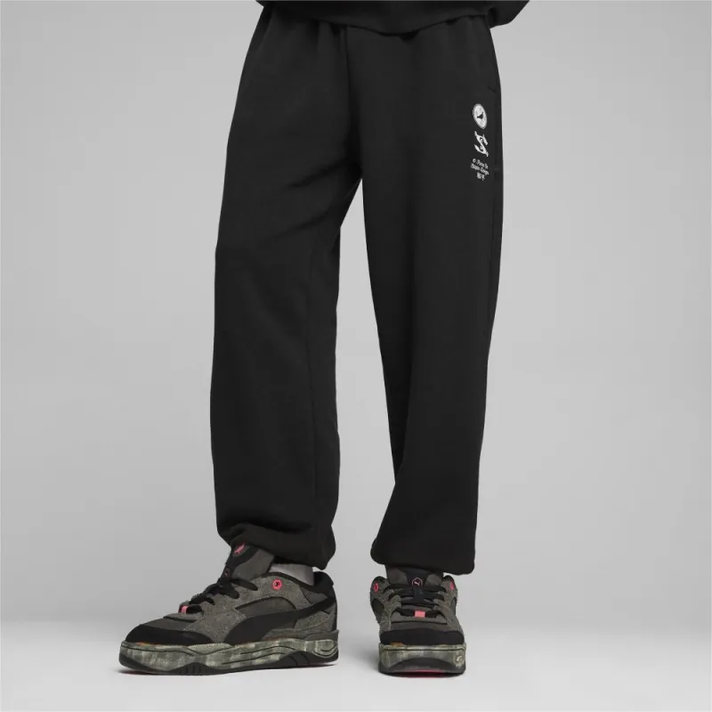 PUMA x STAPLE SS24 Knitted Sports Pants Unisex Black-2