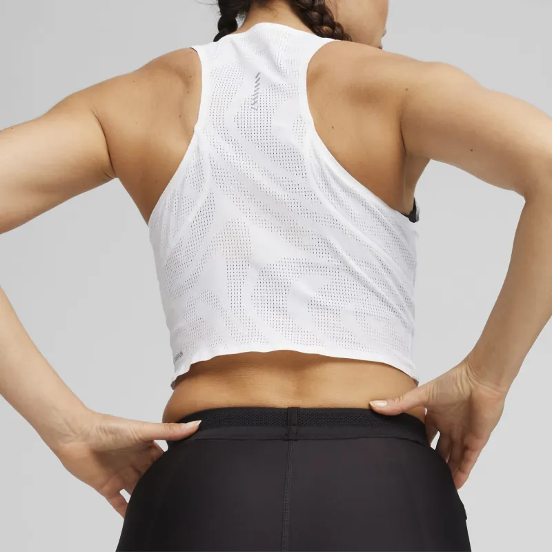 PUMA RUN ULTRASPUN Women's Running Crop Top Sport Vests Women's White-3
