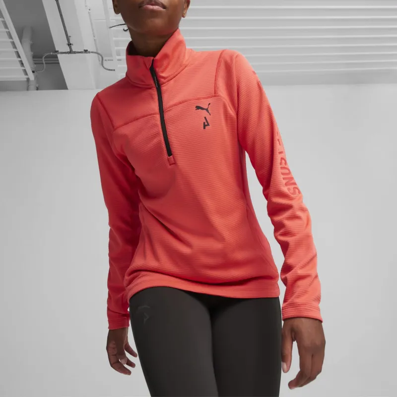 PUMA SEASONS Long Sleeve Women's Running Shirt Jackets Coats Women's Active Red-2
