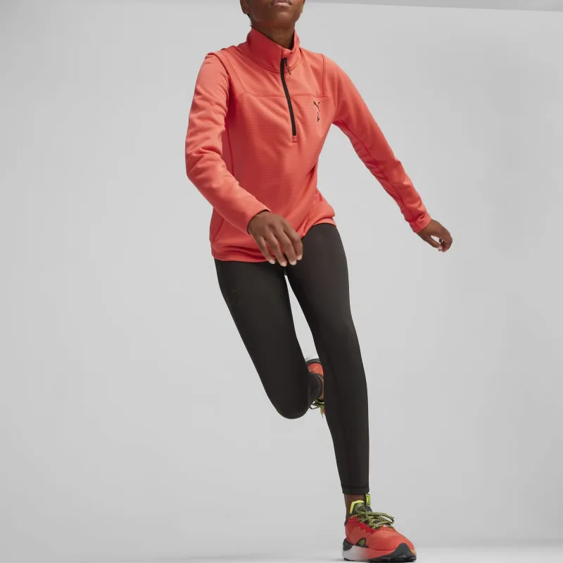 PUMA SEASONS Long Sleeve Women's Running Shirt Jackets Coats Women's Active Red-3