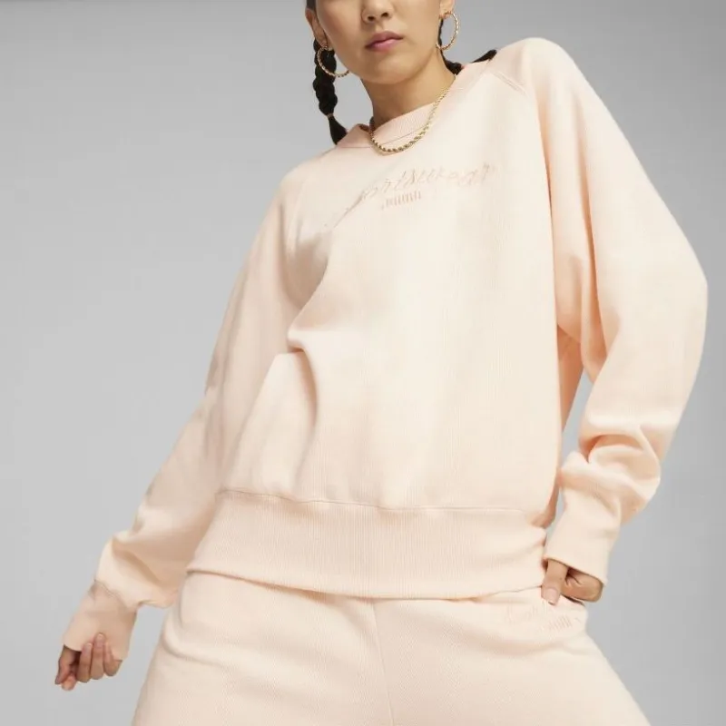 PUMA Sweatshirt Women's Bamboo Joint Peach-2