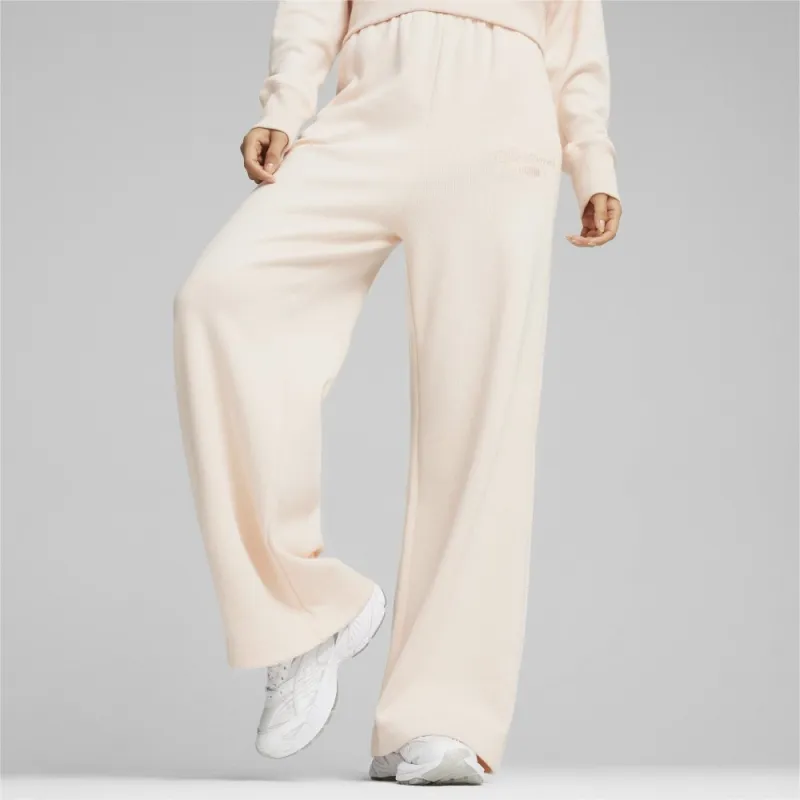 PUMA CLASSICS+ RELAXED SWEATPANTS Casual Pants Women's Bamboo Joint Peach-3