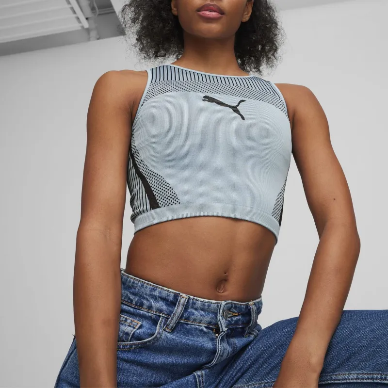 PUMA Tank Tops Women's Blue Gray-2