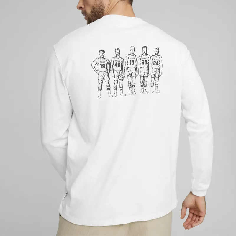 PUMA MMQ Long Sleeve Tee T-Shirt Men's White-3