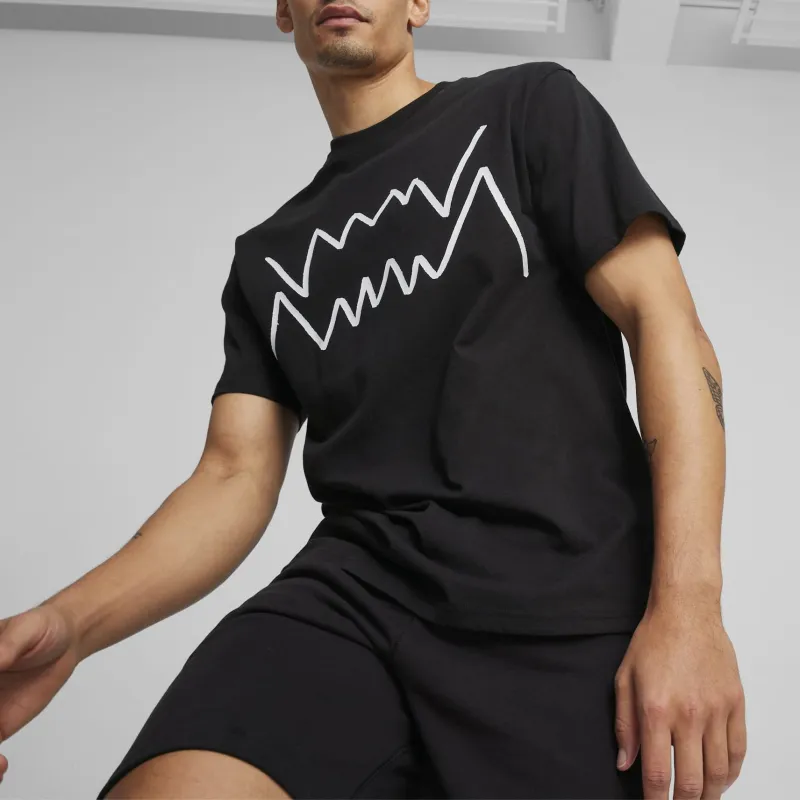 PUMA Jaws Core Men's Basketball Tee T-Shirt Men's Black-2