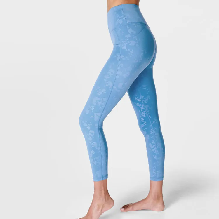 Sweaty Betty Athletic Trousers Women's Blue Background With Mother-Of-Pearl Relief-1
