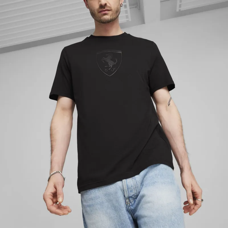 PUMA FERRARI RACE BIG SHIELD T Shirt Men's Black-2