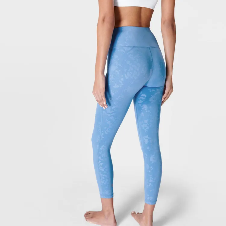 Sweaty Betty Athletic Trousers Women's Blue Background With Mother-Of-Pearl Relief-2