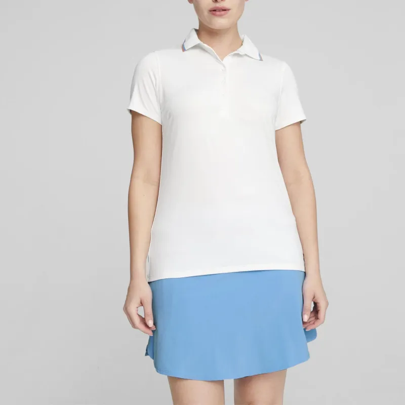 PUMA Cloudspun Tipped Women's Golf Polo Shirt Women's White-2