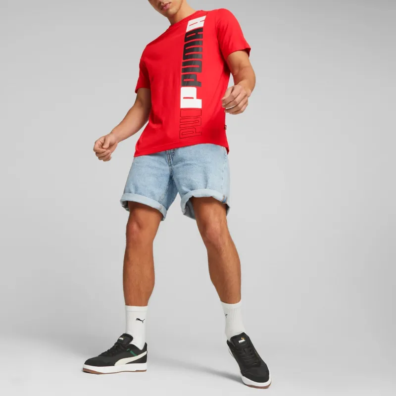 PUMA ESS+ LOGO LAB Men's Tee T-Shirt Men's Red-2