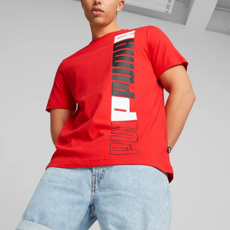PUMA ESS+ LOGO LAB Men's Tee T-Shirt Men's Red-3