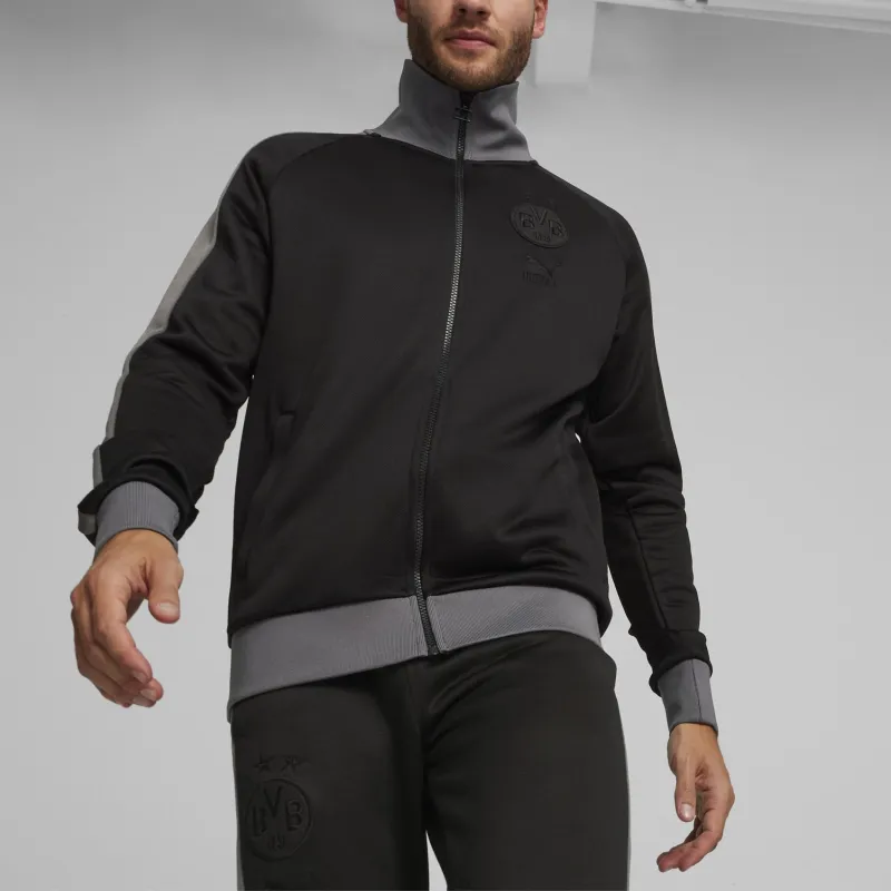 PUMA BORUSSIA DORTMUND，T7 Jackets Coats Men's Black-Gray-2