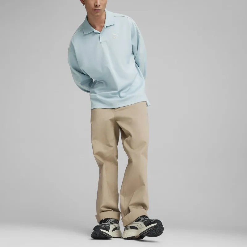 PUMA Playera Tipo Polo De Mangas Largas Para Hombre T7-3