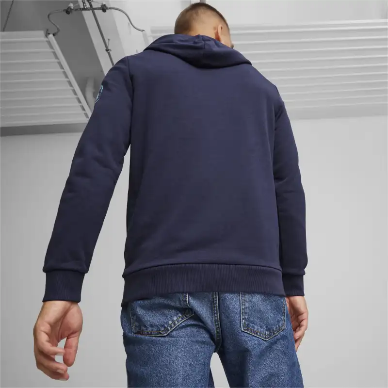PUMA Hoodie Ftblicons Manchester City Sweatshirt Men's Marine Blue-3