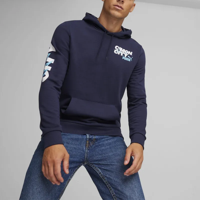 PUMA Hoodie Ftblicons Manchester City Sweatshirt Men's Marine Blue-2