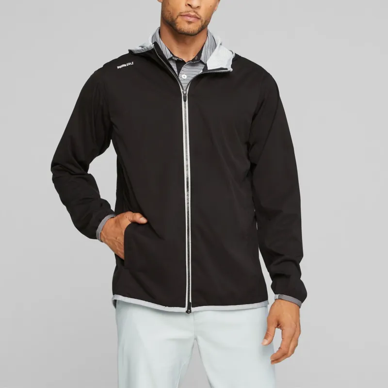 PUMA DRYLBL Men's Golf Packable Rain Jacket Jackets Coats Men's Black-2