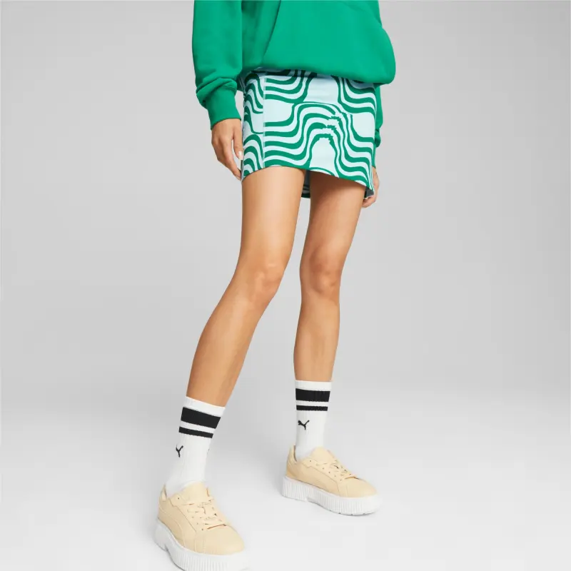 PUMA Casual Short Skirts Women's Green-2