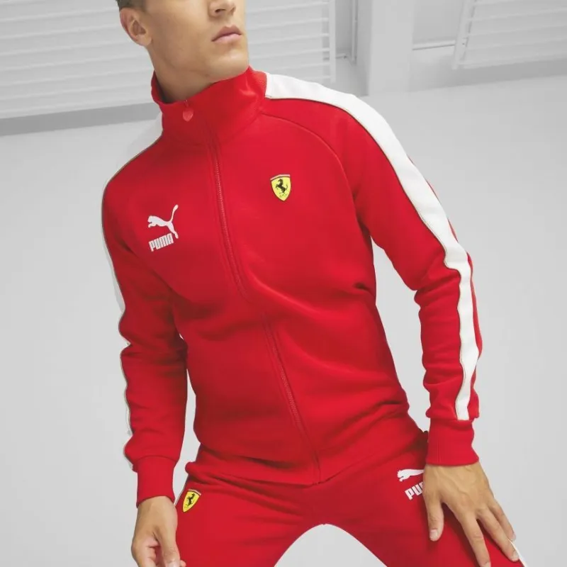 PUMA FERRARI RACE ICONIC T7 TRACK JACKET Jackets & Coats Men's Red-2