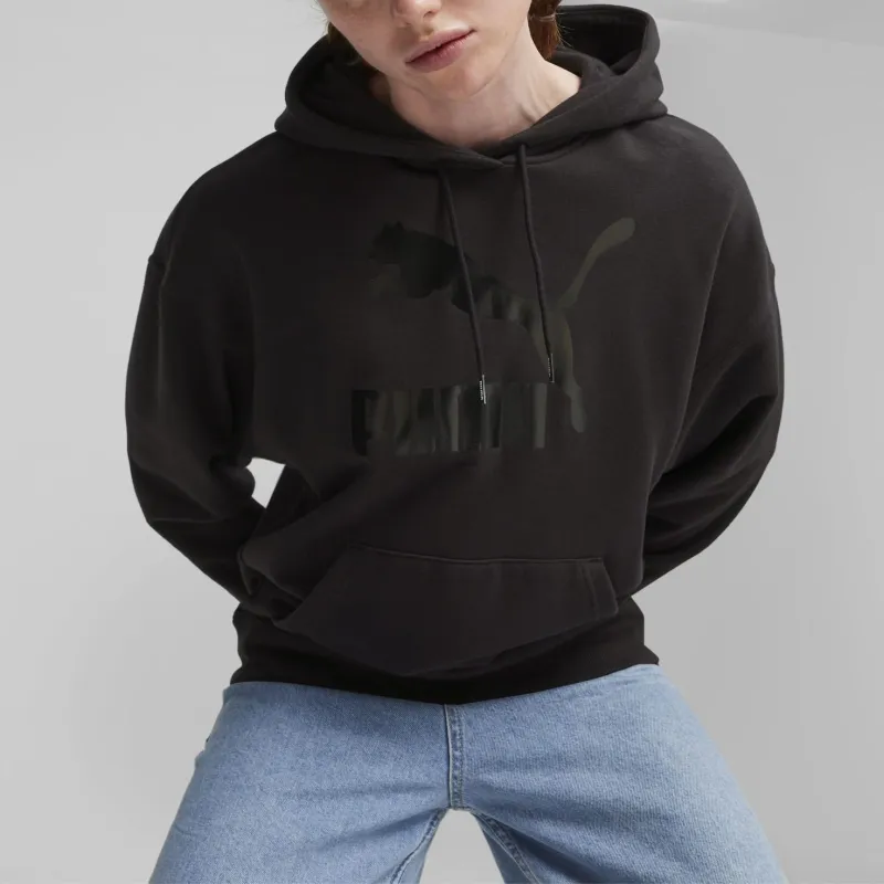 PUMA Classics Shiny Logo Women's Hoodie-2