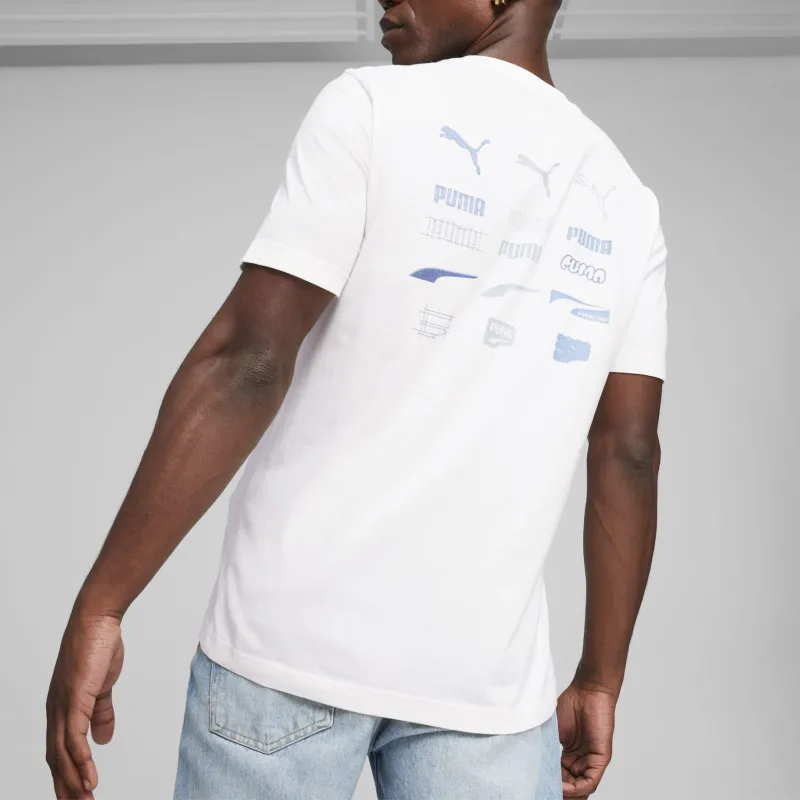 PUMA Polera Brand Love Para Hombre T Shirt Men's White-3