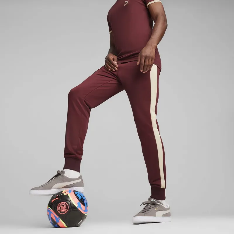 PUMA Football Heritage T7 Knitted Sweatpants Men's Burgundy-5