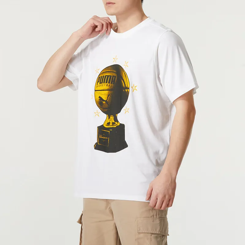 PUMA T Shirts Men White-1