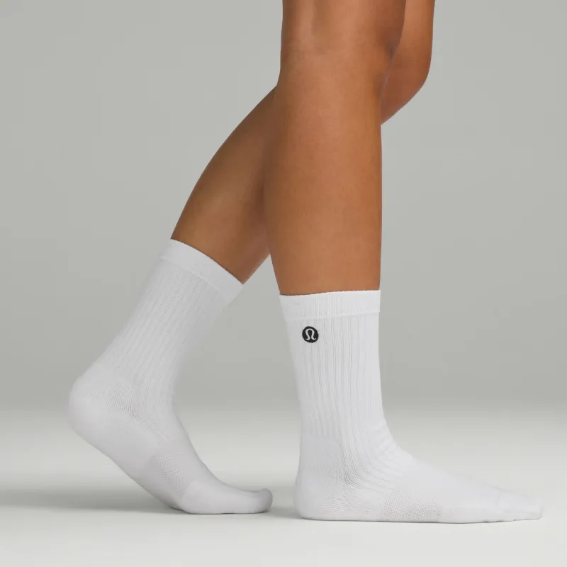 Lululemon Mid Calf Socks Women's 3 Pack White-2