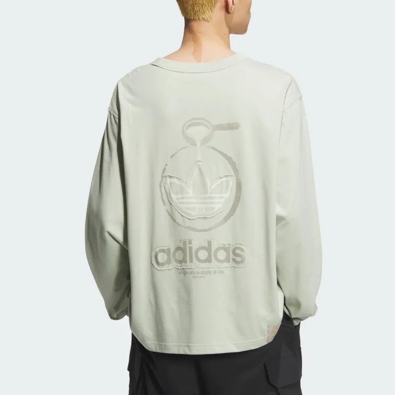 Adidas Originals TOC LONG SLEEVE TEE Sweatshirt Unisex Halo Green-2