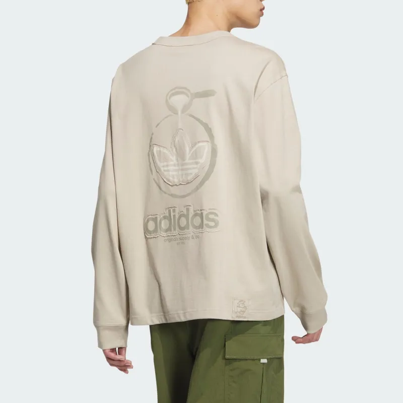 Adidas Originals TOC LONG SLEEVE TEE Sweatshirt Unisex Light Brown-2