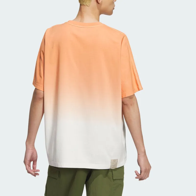 Adidas Originals T Shirt Unisex Light Khaki Brown/Pink White-2