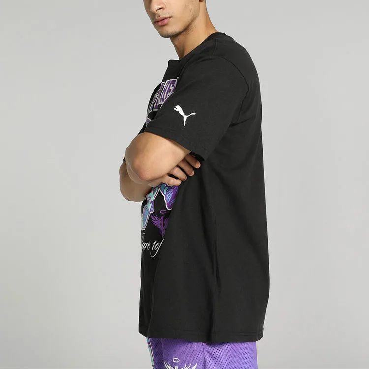 PUMA Drop Shoulder Sleeve T Shirt Men's Black-4