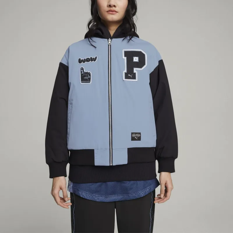 PUMA x SOPHIA CHANG Collaboration REVERSIBLE BOMBER Jackets Coats Women's Blue-2