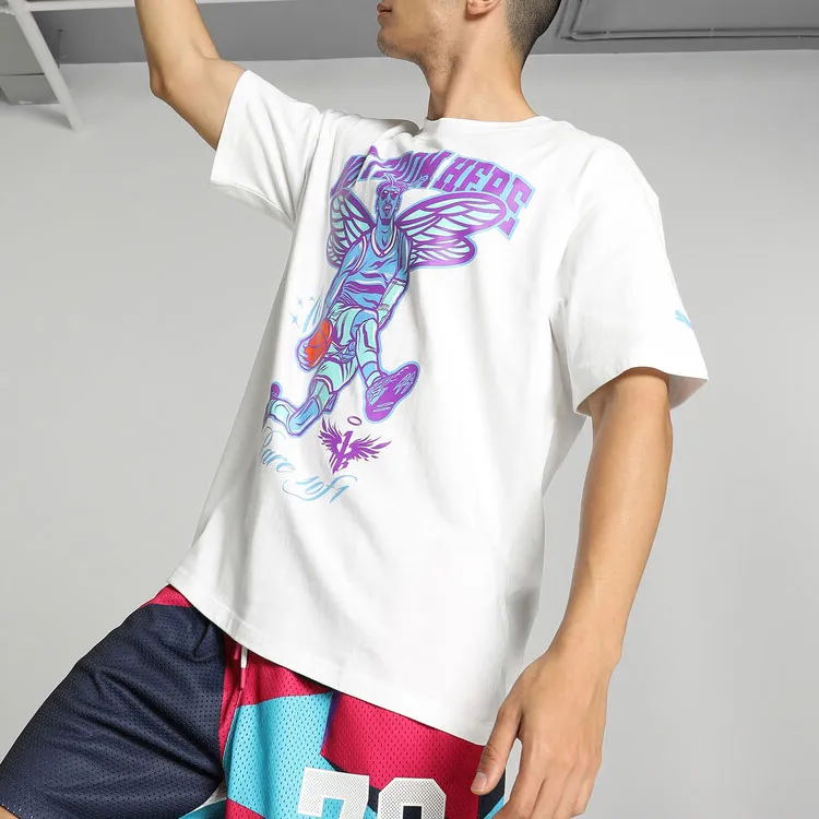 PUMA Drop Shoulder Sleeve T Shirt Men's White-2
