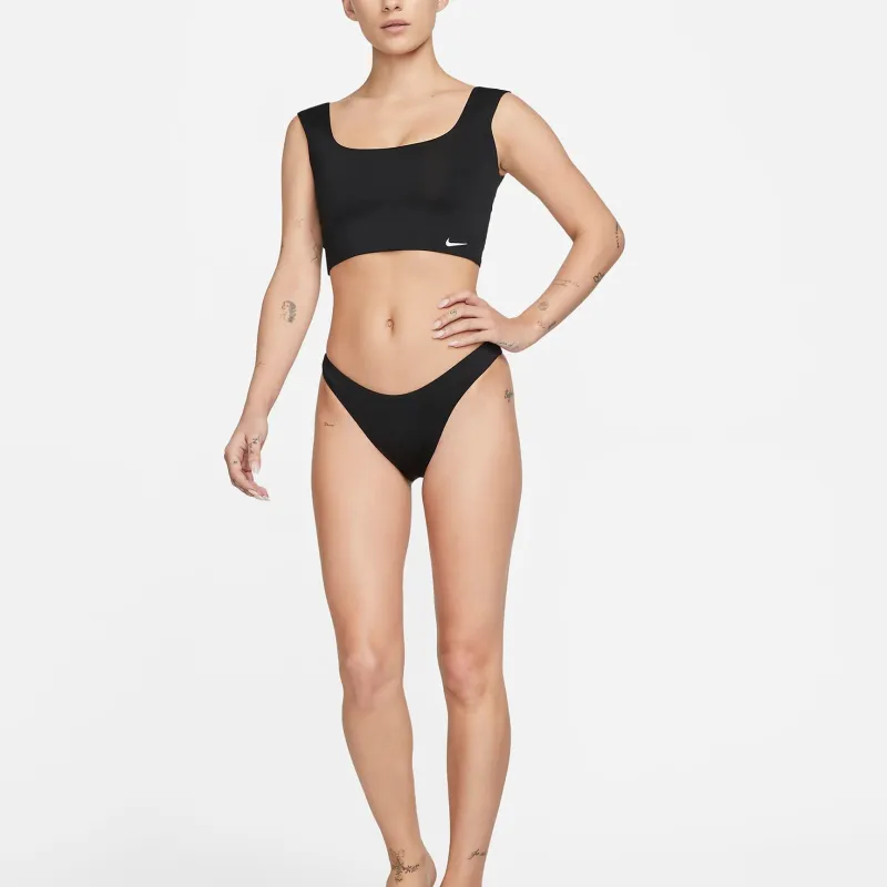 Nike Essential Women's Crop Swim Top Bikini Women's Black-2