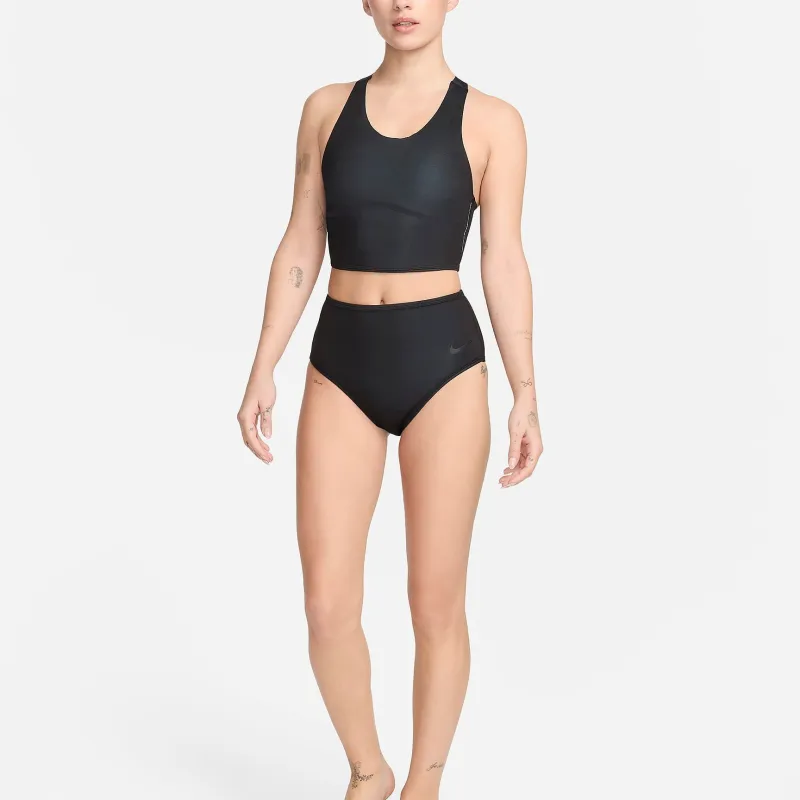 Nike Swim Fusion Women's Reversible Midkini Top Bikini Women's Black-2