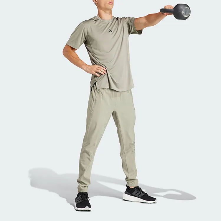 Adidas SS24 T-Shirt Men's Egg Stone Silver Gray-1