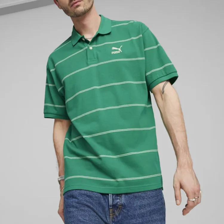 PUMA Polo Shirts Men Green-3