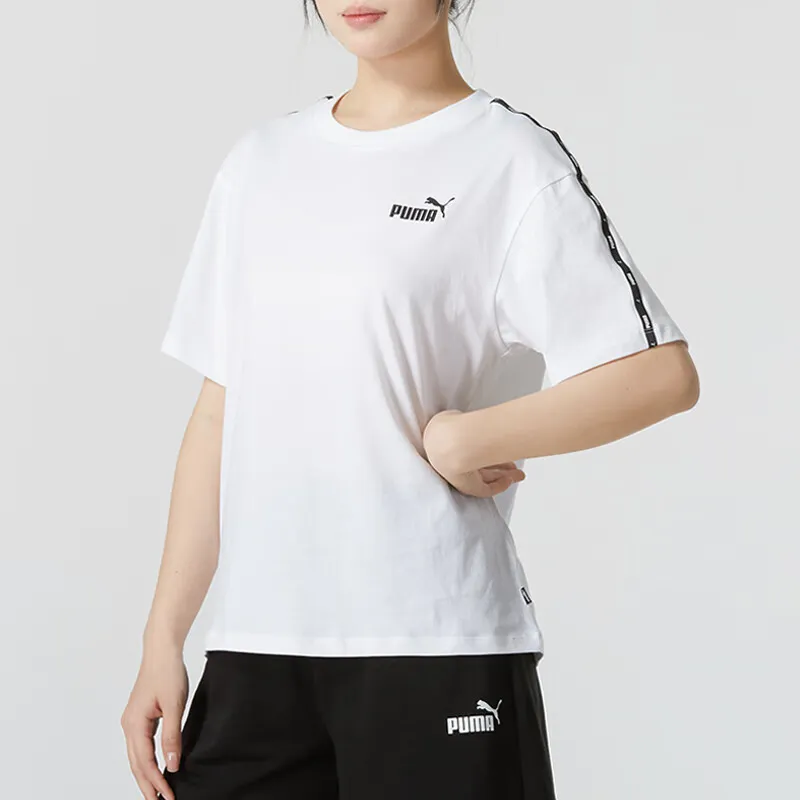 PUMA SS24 Drop Shoulder Sleeve T Shirt Women's White-1