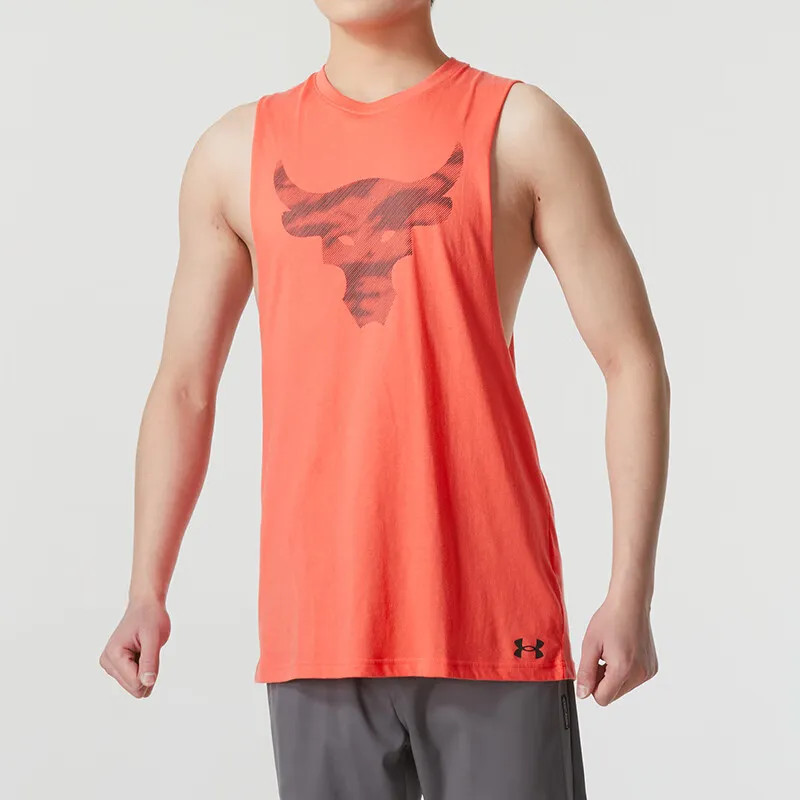 Under Armour Tank Tops Men's Orange Red-2