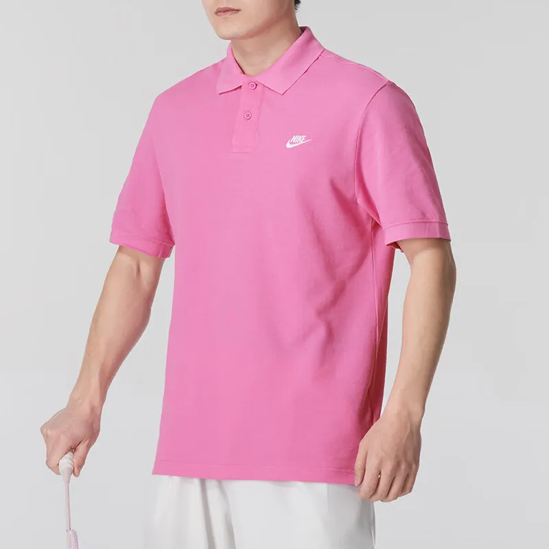 Nike Polo Shirts Men Pink-2