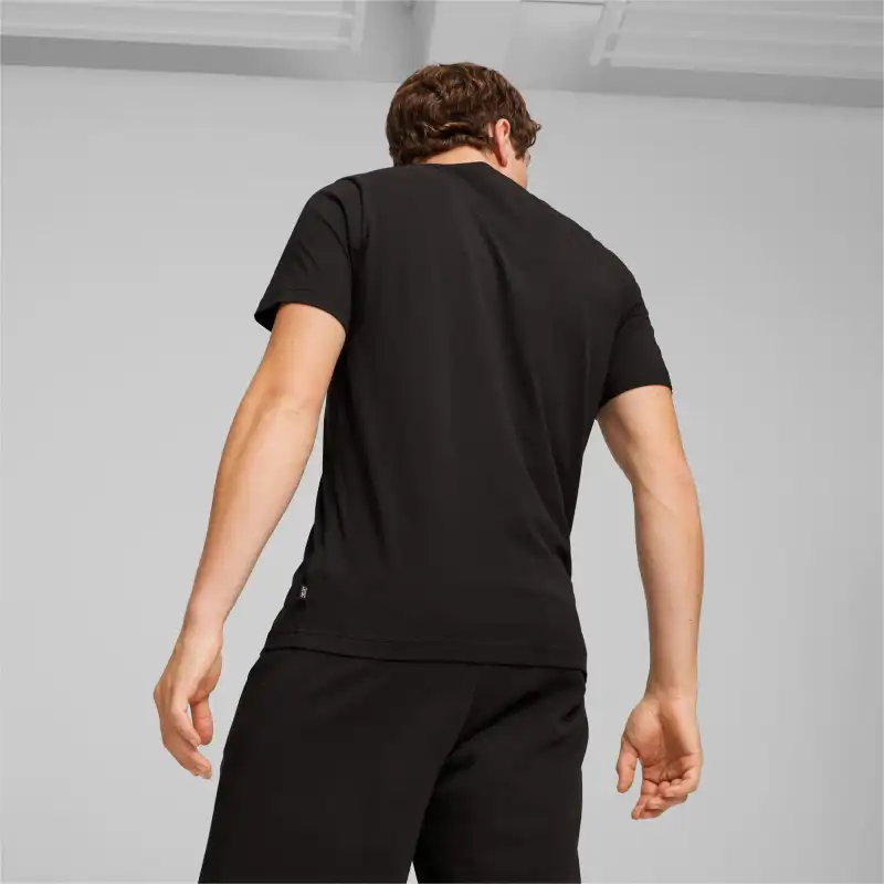 PUMA ESS+ T Shirts Men Black-2