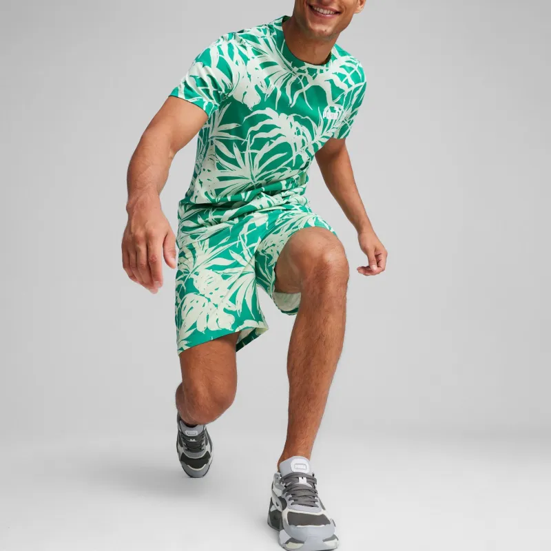 PUMA ESS+ T-Shirts Men Green-2