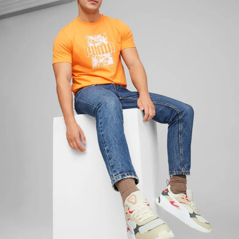 PUMA Essentials+ Palm T Shirts Men Yellow-4