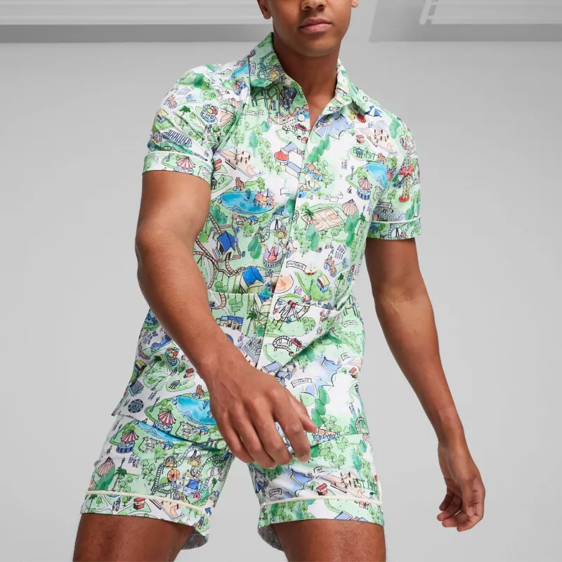 PUMA SS24 The Fairground Resort Shirt Men's Green-2