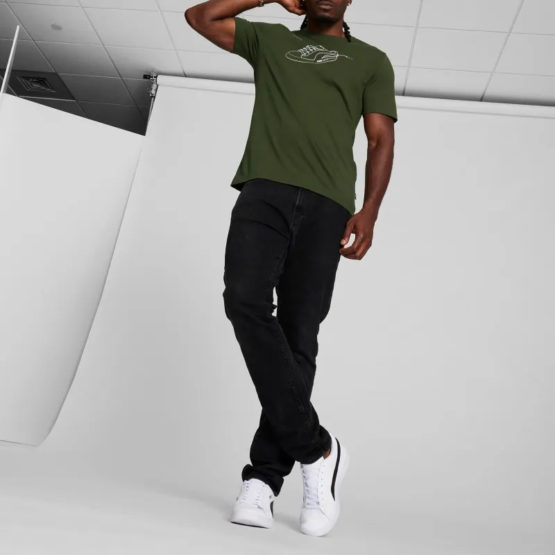PUMA T-Shirt Men's Peach Gold Yellow-3