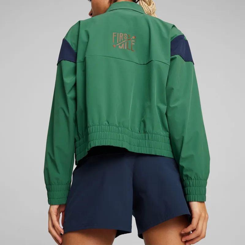 PUMA x First Mile Collaboration Women's Running Jacket Jackets Coats Women's Green-3