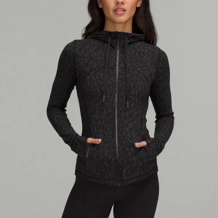 Lululemon Define Jackets & Coats Women's Black Gray Leopard Print-2