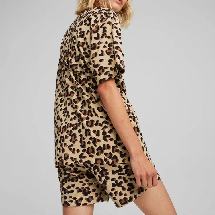 PUMA ESS+ ANIMAL T-Shirt Women's Brown-4