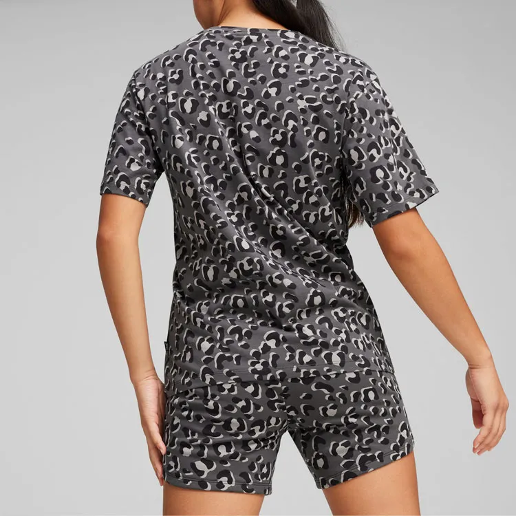 PUMA Playera Holgada Con Estampado Integral Para Mujer ESS+ Animal-3